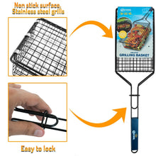 Corona BBQ Charcoal Grill Accessories - Grilling Basket with Locking Grill Handle For Veggetables, Chicken, Meats And Fish for Outdoor/ Indoor BBQ Set Tools