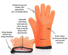 Cooking and Grilling Gloves for The Pro Chef|Extreme Cool and Heat Resistant|Oven Mitts for BBQ Smokers and Grillers.Washable Cotton Lining|Insulated|Waterproof| 2 Bonuses - 2 Sticky Hooks + eBook