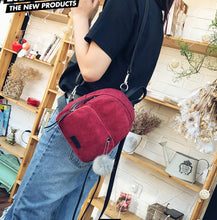 Basilion Cloth Fabric Ladies Backpack Mini Student Bags Casual Shoulder Bag