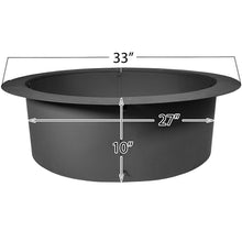 Titan 33" 38" 46" Diameter Steel Fire Pit Liner Ring Heavy Duty In-Ground