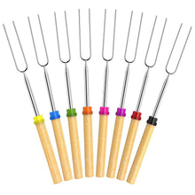 Roasting Sticks, Ezire Marshmallow Roasting Sticks 32 Inch Extendable Forks for BBQ at the Campfire, Set of 8