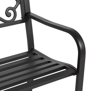 Best Choice Products 50&quot; Outdoor Patio Garden Bench Steel Frame Park Yard Porch Furniture