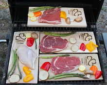 GRILLING PLANK FLIGHT-Upper Midwest Timber Variety-RE-USE MULTIPLE TIMES-Seven Different Flavors-White Oak, Red Oak, Sugar Maple, Soft Maple, Hickory, Aromatic Cedar, Western Red Cedar-7"x 15"x 1/2"