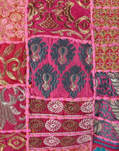 Pouffe Indian Ottoman Pouf Cover Pink Decorative Foot Stool Covers Handmade Round Cotton Pouf Ottomans Comfortable Embroidered PatchWork Traditional Home D&eacute;cor Living Room Floor Cushion By Rajrang