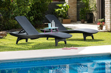 Keter Pacific 2-Pack All-weather Adjustable Outdoor Patio Chaise Lounge Furniture, Graphite