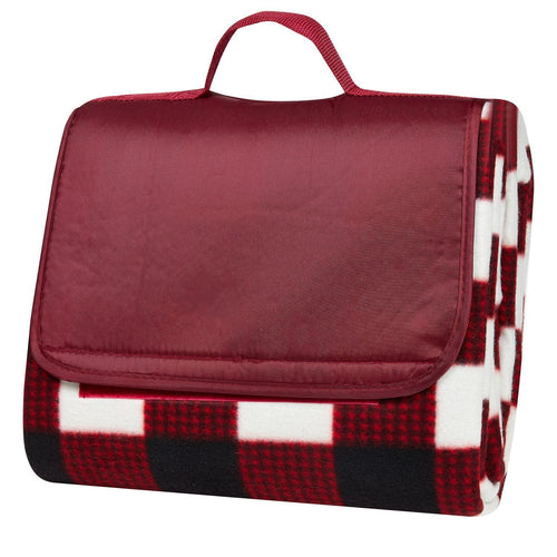 Clara Clark 58" x 78" Camping Beach Picnic Outdoor Blanket, X-Large, Red Plaid