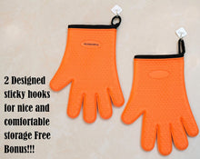 Cooking and Grilling Gloves for The Pro Chef|Extreme Cool and Heat Resistant|Oven Mitts for BBQ Smokers and Grillers.Washable Cotton Lining|Insulated|Waterproof| 2 Bonuses - 2 Sticky Hooks + eBook