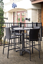 ATC Jennifer-5 Black Pepper Powder-Coated Cast Aluminum Table Base, Bar H, 27&quot; L x 27&quot; W x 42&quot; H