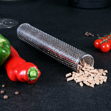 BBQ-TORO pellet tube smoker &ldquo;Victoria&rdquo;, stainless steel, &Oslash; 2 &ldquo; x 12 &ldquo;, for hot and cold smoking, smoke generator for all grilled foods