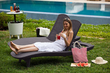 Keter Pacific 2-Pack All-weather Adjustable Outdoor Patio Chaise Lounge Furniture, Graphite