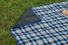 Clara Clark 58&quot; x 78&quot; Camping Beach Picnic Outdoor Blanket, X-Large, Royal Blue Plaid