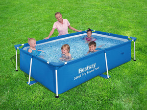 Bestway 118 x 79 x 26 Inches 871 Gallon Deluxe Splash Frame Kids Swimming Pool