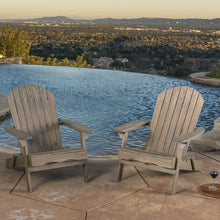 Denise Austin Home Milan Grey Outdoor Folding Wood Adirondack Chair (Set of 2)