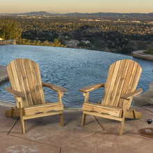 Denise Austin Home Milan Brown Outdoor Folding Wood Adirondack Chair (Set of 2)