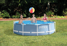 Intex 10' x 30" Prism Frame Round Above Ground Family Summer Swimming Pool