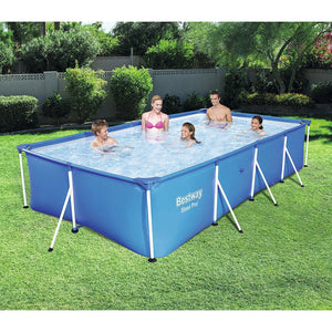 Bestway Steel Pro 157 x 83 x 32&quot; Rectangular Frame Above Ground Swimming Pool