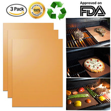 Copper Grill Mats (3 Pack) - New Durable Quality - Non-Stick Grill Mats - FDA Approved, PFOA Free, Grill Gift Accessory - For Gas, Charcoal, or Electric Grills - 16&quot; x 13&quot;